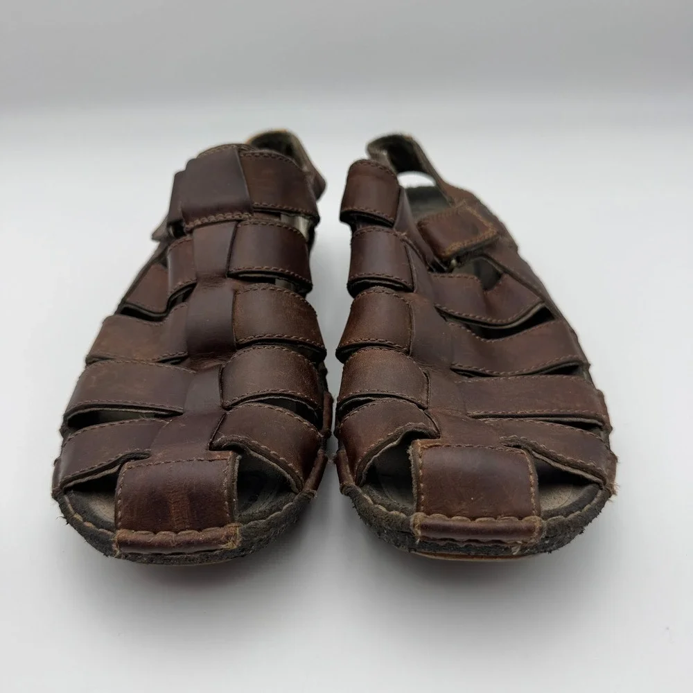 Timberland Altamonte Leather Fisherman Sandals Brown Mens 9M 65511 Smart Comfort